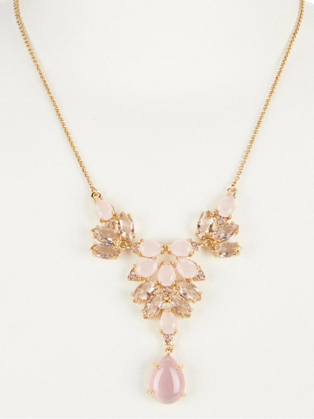 Kate Spade New York Blushing Blooms Rose Gold Crystal Necklace